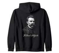 Friedrich Nietzsche Philosopher Vintage Ritratto Felpa con Cappuccio