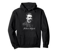 Friedrich Nietzsche Philosopher Vintage Ritratto Felpa con Cappuccio