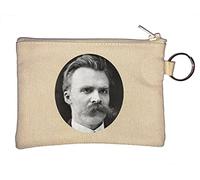 Friedrich Nietzsche - Portamonete con foto del filosofo tedesco, colore: beige