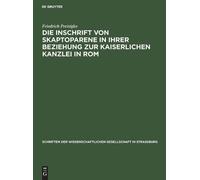 Friedrich Preis Die Inschrift Von Skaptoparene in Ihrer Bezie (Copertina rigida)