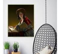 Friedrich von Amerling《La giovane donna orientale》Stampe su tela, dipinto, opera d'arte, quadro moderno, decorazione da parete per la casa (35x45 cm/senza cornice)