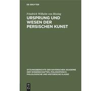 Friedrich Wilhelm von 1927, 1Ursprung Und Wesen Der Persisch (Copertina rigida)