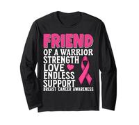 Friend of a Warrior Breast Cancer Awareness Support Gifts Maglia a Manica