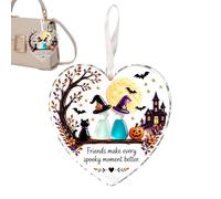 Friend Ornaments Heart Shaped, Acrylic Keepsake Pendant
