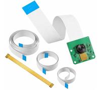 Frienda 1 Pezzo 5 Megapixels 1080p Sensore OV5647 Mini Webcam, 1 Modulo Telecamera e 5 Cavi Nastro 6/11.8/19.69/39.37 Pollici Nastro Flessibile per Pi 4, 6.3 Pollici Compatibile con Raspberry Pi Zero