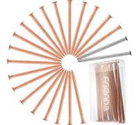 Frienda 20 chiodi in rame per uccidere alberi tronchi radice 8,9 cm di lunghezza per uccidere alberi, punte per rimozione ceppi con 2 chiodi grandi in acciaio da 8,9 cm e 1 scatola portaoggetti