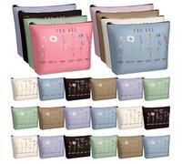 Frienda 24 sacchetti per cosmetici con scritta in lingua inglese "God Says You Are ", da donna, con dedica della Bibbia, motivo floreale, ispiratori, religioni, regali cristiani, per il ritorno a