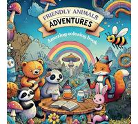 Friendly Animals Adventures: Amazing Coloring Book