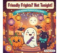 Friendly Frights? Not Tonight!: Coloring Book for kids ages 4-8 Featuring Gentle Halloween Creatures in Cozy Scenes for Relaxation (Kind Nights ... thick outlines, non-scary Halloween friends