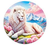 Friendly Lion 1000 Pezz Puzzle Rotondo GiocoDivertimento Familiare The Majestic Lion Puzzle Puzzle Classico Bambini 1000pcs (67.5x67.5cm)