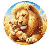 Friendly Lion 1000 Pezz Puzzle Rotondo GiocoDivertimento Familiare The Majestic Lion Rompecabezas Puzzle Regalo Bambini 1000pcs (67.5x67.5cm)