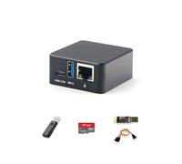 FriendlyElec - Mini router NanoPi NEO3 Plus, RK3528A, 1 GB di RAM, computer singola, Gigabit Ethernet, USB 3.0, supporto eMMC/OpenWrt per IoT NAS Smart Home (con custodia, 2 GB RAM, con scheda TF da