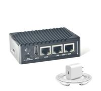 FriendlyELEC NanoPi R6S Mini Router, 4/8GB RAM 64GB eMMC RK3588S Octa-Core 2.4GHz, Dual 2.5G Router/Gateway, Open Source Single Board Computer (SBC) (8+64GB, Set Completo con Alloggiamento +