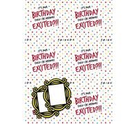 Friends 2 fogli 2 Tag carta regalo compleanno