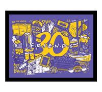 Friends 30 Years (Purple Infographic) Collector Print (Framed) NUOVO