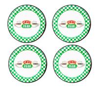 Friends Centrale Perk Scacchiere Logo 10-Inch Melamina Cena Piastre Set Di 4