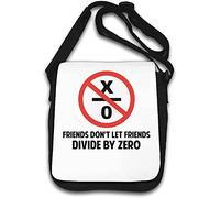 Friends Don't Let Friends Divide by Zero Funny Math Borsa a tracolla bianca