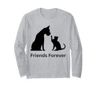 Friends Forever, maglietta con scritta "I Love Dog and Cat Heart" Maglia a Manica