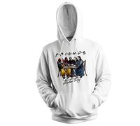 Friends Horror Movies Inspired by Novel of Stephen King Characters Anime Felpa con Cappuccio Unisex Bianco Size XXL