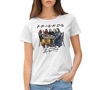 Friends Horror Movies Inspired By Stephen King Characters Anime Maglietta Bianca Donna Size M