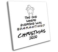 Friends Inspired Xmas 2020 Christmas SINGLE TELA parete arte foto stampa