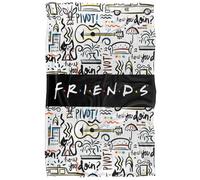 Friends Let'S Be Friends Pattern Coperta super morbida al tatto setoso - 91 x 147 cm