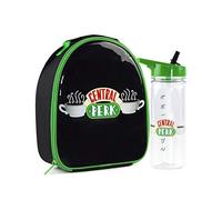 Friends Lunch Bag & 600ml Sports Water Bottle Set | Central Perk Adventure per adulti e bambini | Contenitore per cibo nero per ragazzi e ragazze | Nostalgia per la serie TV | Materiale resistente