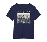 Friends Lunch Break Maglietta, Donna Plus-Size, Navy, 2X