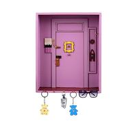Friends Monica's Door Wall Key Holder, Portachiavi da Parete Purple Door Open Shadow Box Friends Key Holder con 6 Ganci in Metallo, per Il Regalo da Parete per Gli Amanti Delle Serie TV (Viola)