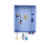 Friends Monica's Door Wall Key Holder, Portachiavi da Parete Purple Door Open Shadow Box Friends Key Holder con 6 Ganci in Metallo, per Il Regalo da Parete per Gli Amanti Delle Serie TV (Blu)