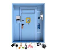 Friends Monica'S Key Hooks, Mobiletto In Legno Porta Chiavi Da Muro Per Casa Amici Ganci Chiave Di Monica Con Contenitore E 6 Ganci Per Gli Amanti Delle Serie TV Per Bagno Soggiorno (Blu)