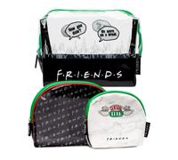 Friends Nero Logo Central Perk Graphic Borsa per il trucco Donne