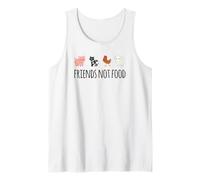 Friends Not Food! per Gli Amanti degli Animali Vegetariani Vegani Canotta