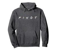 Friends Pivot Logo Felpa con Cappuccio, Unisex per Adulti, Grigio Scuro, S