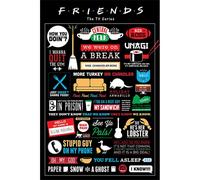 Friends Poster Infografica 150, Compleanno, Natale Regalo Merchandise Ufficiale
