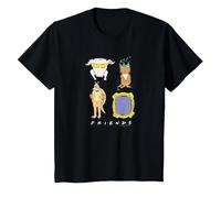 Friends Symbols Maglietta, Bambini, Nero, 2 Anni