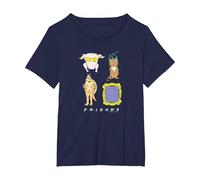 Friends Symbols Maglietta, Donna Plus-Size, Navy, 5X