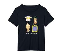 Friends Symbols Maglietta, Donna Plus-Size, Nero, 1X