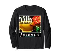 Friends Tazza con Scritta al Neon Coffee Glow Retro Vibe Maglia a Manica