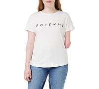 FRIENDS Titoli T-Camicia, Bianco, 40 Donna
