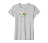 Friends Vintage Central Perk on White Maglietta, Donna, Argento, XS