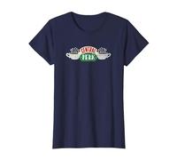 Friends Vintage Central Perk on White Maglietta, Donna, Navy, XL