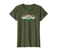 Friends Vintage Central Perk on White Maglietta, Donna, Oliva, L