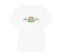 Friends Vintage Central Perk on White Maglietta, Donna Plus-Size, Bianco, 5X