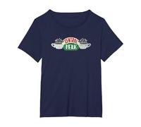 Friends Vintage Central Perk on White Maglietta, Donna Plus-Size, Navy, 1X