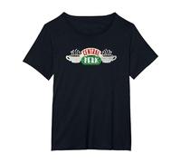 Friends Vintage Central Perk on White Maglietta, Donna Plus-Size, Nero, 6X