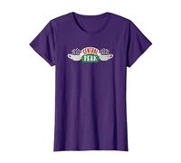 Friends Vintage Central Perk on White Maglietta, Donna, Viola, XL
