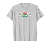 Friends Vintage Central Perk on White Maglietta, Uomo, Argento, S