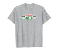 Friends Vintage Central Perk on White Maglietta, Uomo, Grigio Melange, 3XL