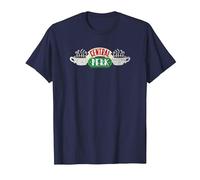 Friends Vintage Central Perk on White Maglietta, Uomo, Navy, L